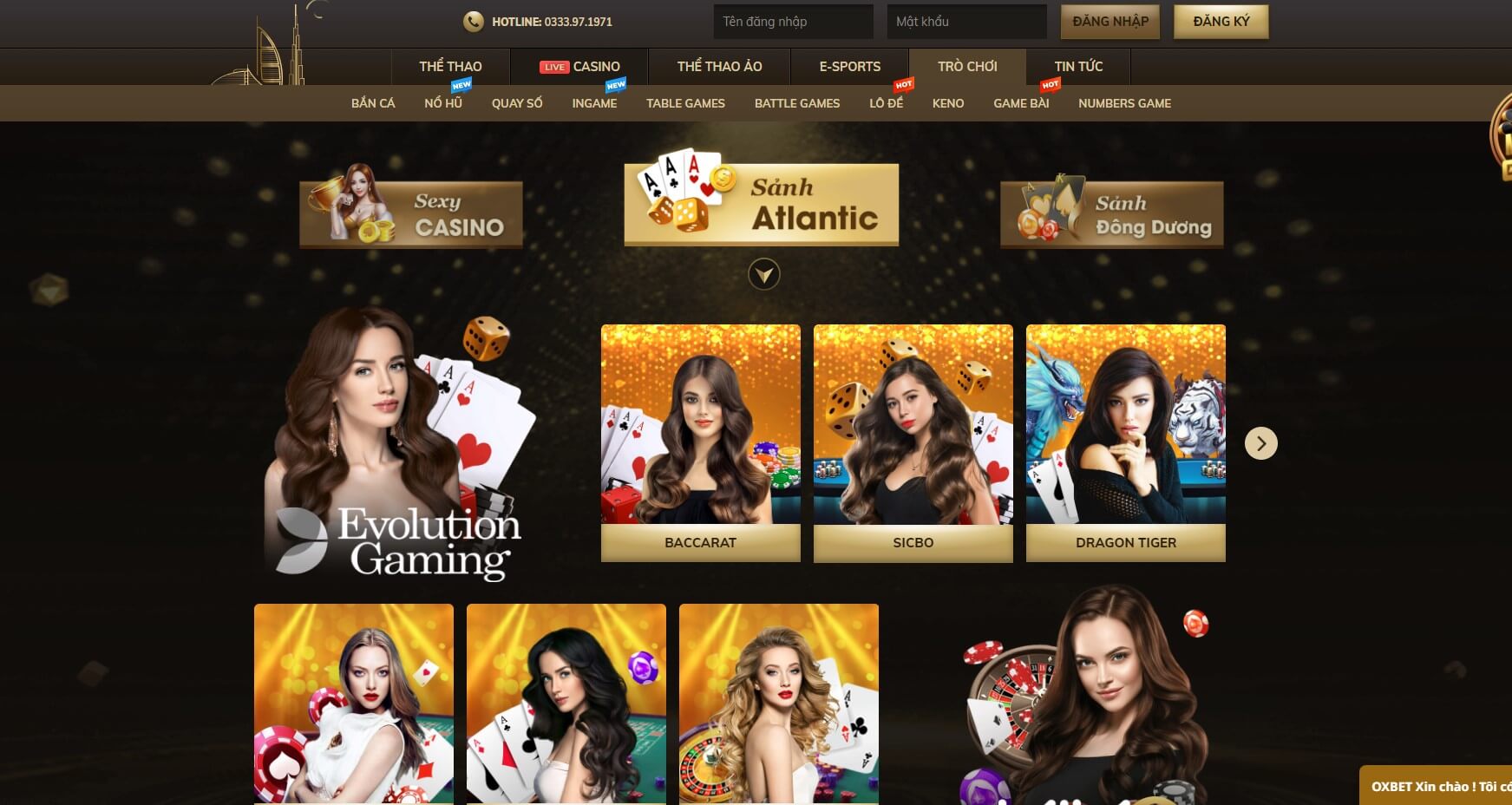 Casino online oxbet
